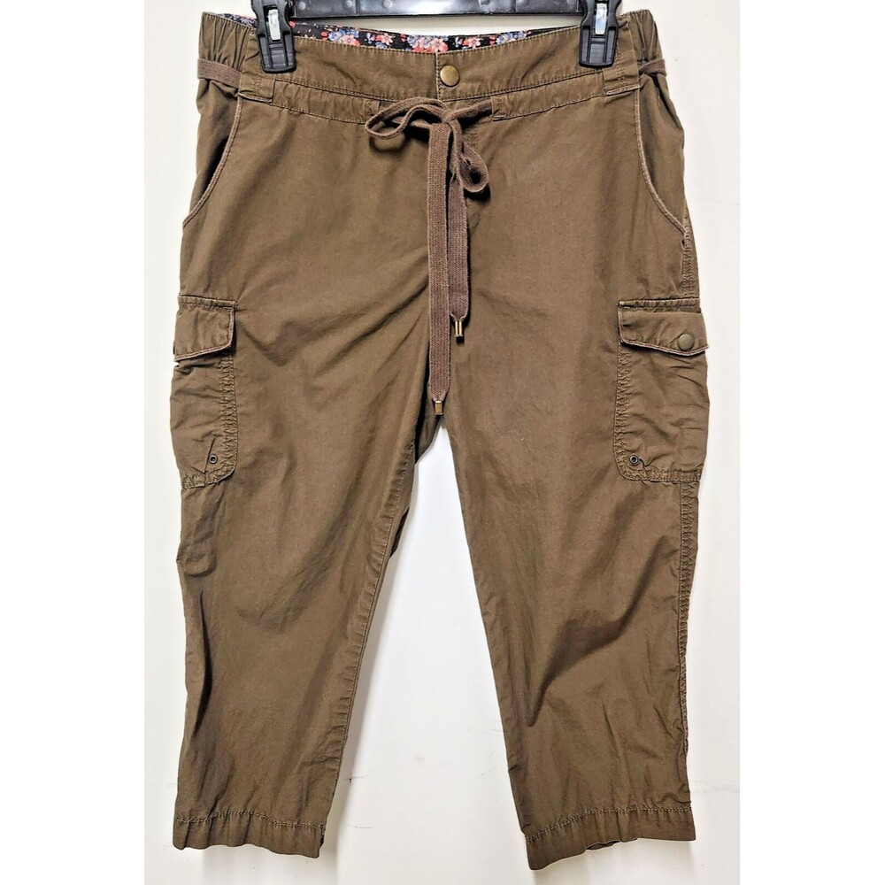 Hei Hei Cargo Capri Pants Womens Size 2 Brown Well Washed Worn Play Streetwear